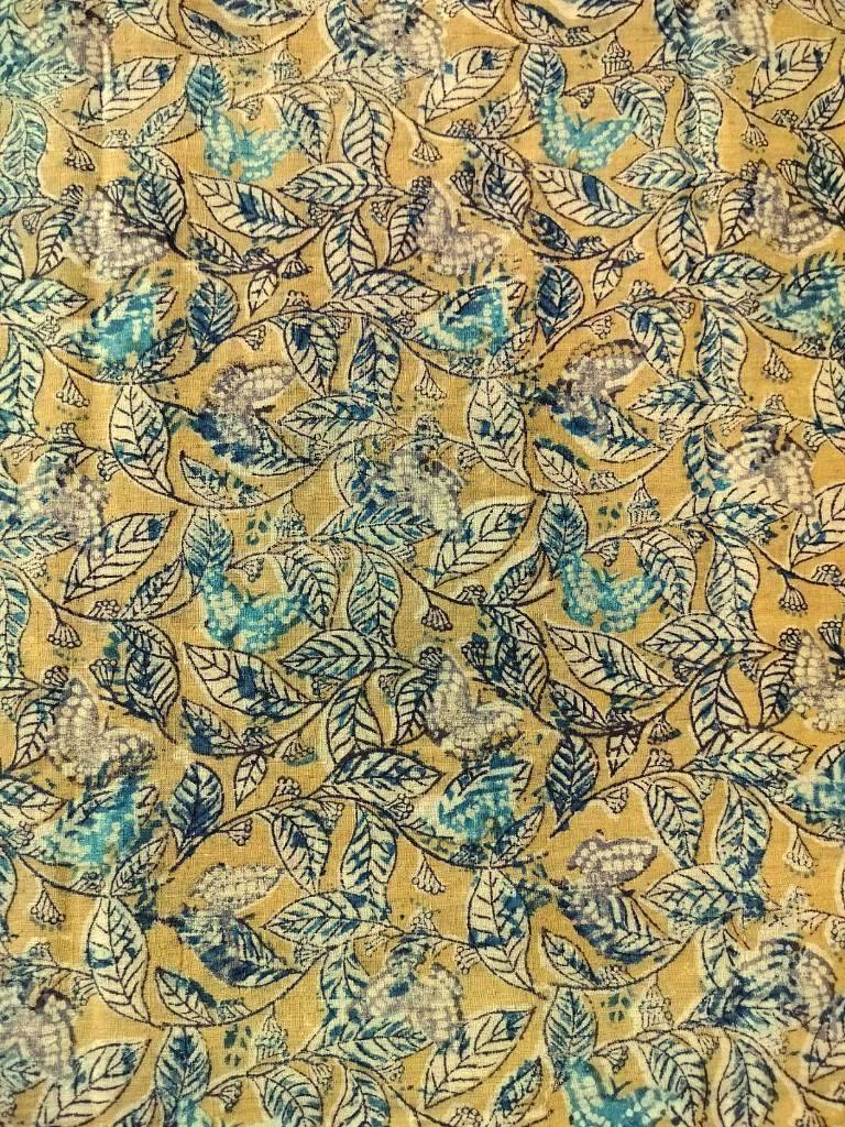 KALAMKARI : ANAR YELLOW: DARK& LIGHT INDIGO