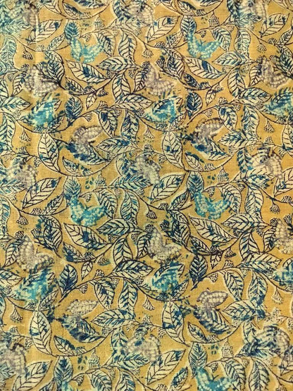 KALAMKARI : ANAR YELLOW: DARK& LIGHT INDIGO