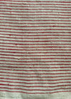 GEOMETRIC ORGANIC FABRIC : KORA : ALIZARIN RED : ORGANIC