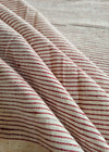 GEOMETRIC ORGANIC FABRIC : KORA : ALIZARIN RED : ORGANIC