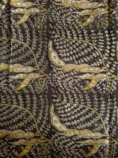 KALAMKARI: BLACK:ANAR YELLOW:BEIGE