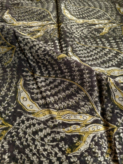 KALAMKARI: BLACK:ANAR YELLOW:BEIGE