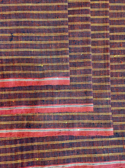 ORGANIC GEOMETRIC FABRIC:BLACK : DARK INDIGO :MANJISTA:ANAR