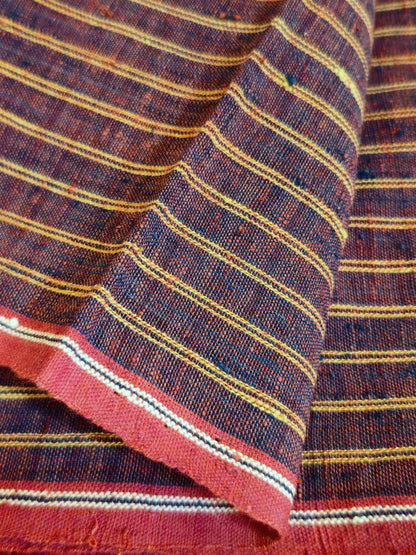 ORGANIC GEOMETRIC FABRIC:BLACK : DARK INDIGO :MANJISTA:ANAR