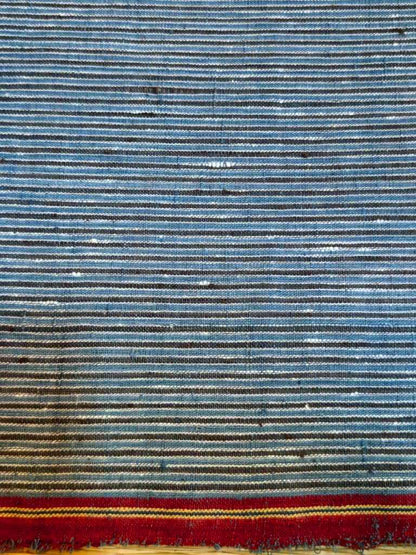 ORGANIC GEOMETRIC FABRIC:BLACK : INDIGO:KORA