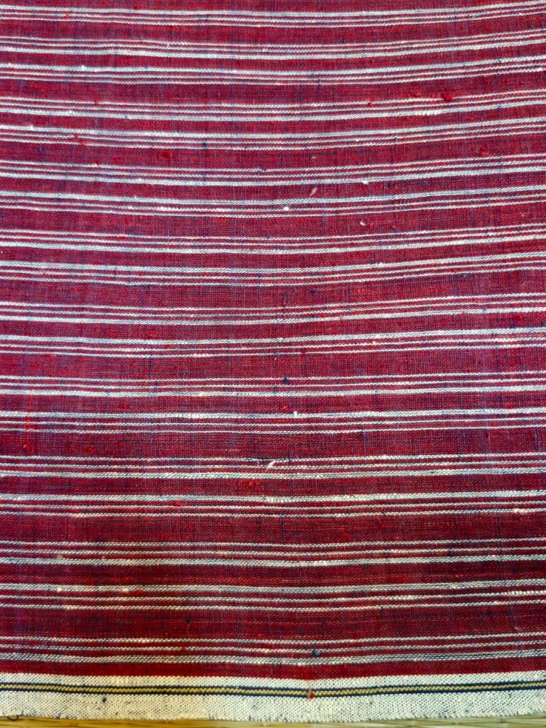 ORGANIC GEOMETRIC FABRIC:MADDER:KORA : INDIGO:KORA
