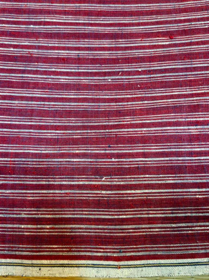 ORGANIC GEOMETRIC FABRIC:MADDER:KORA : INDIGO:KORA