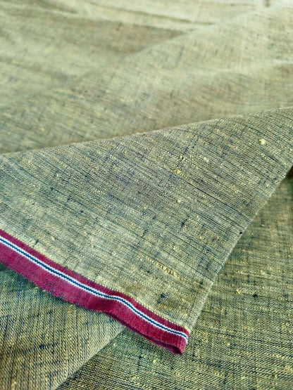 ORGANIC CROSS COLOUR FABRIC : ANAR YELLOW : BLACK