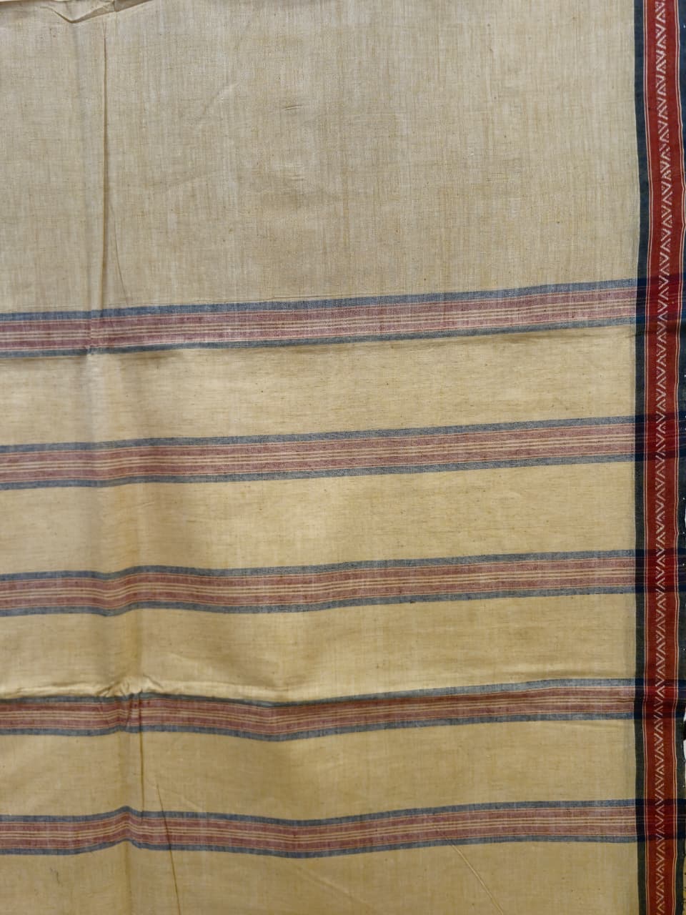 CROSS COLOUR SAREE : ALIZARIN RED : KORA