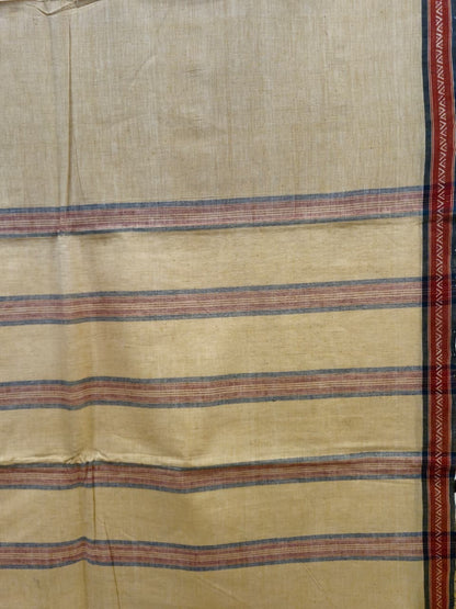 CROSS COLOUR SAREE : ALIZARIN RED : KORA