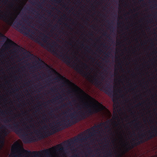 Micro checks : Alizarin :Dark Indigo