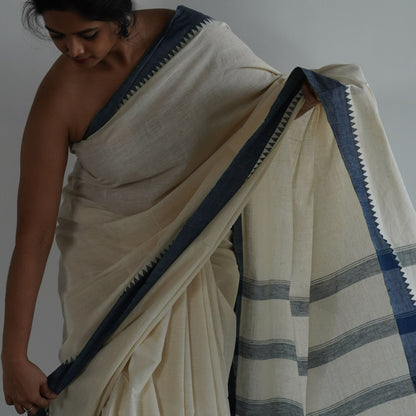 KORA SAREE : KORA : INDIGO BLUE