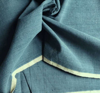 ORGANIC SOLID FABRIC :  INDIGO GREEN