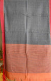 LIGHTWEIGHT CROSS COLOUR DUPATTA : OLIVE GREEN : INDIGO : ALIZARIN RED