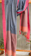 LIGHTWEIGHT CROSS COLOUR DUPATTA : OLIVE GREEN : INDIGO : ALIZARIN RED