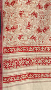 KALAMKARI DUPATTA : ALIZARIN RED : BEIGE