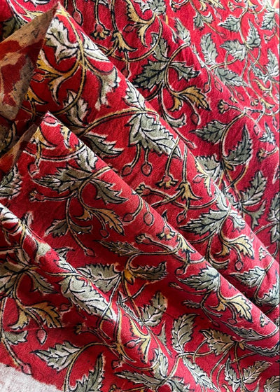 KALAMKARI : ALIZARIN RED : ANAR YELLOW : OLIVE GREEN