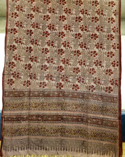Decorative fabric with floral pattern on a plain background