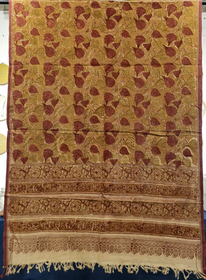 KALAMKARI DUPATTA : ANAR : MANJISTA :MEHNDI GREEN :