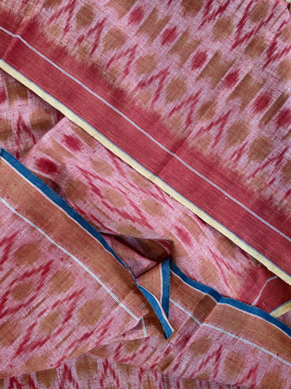 ORGANIC WEFT IKKATH  : MADDER :ANAR