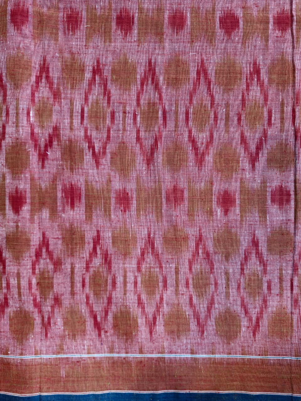 ORGANIC WEFT IKKATH  : MADDER :ANAR