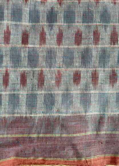 ORGANIC WEFT IKKATH  : SAPAN :INDIGO:MADDER:KORA