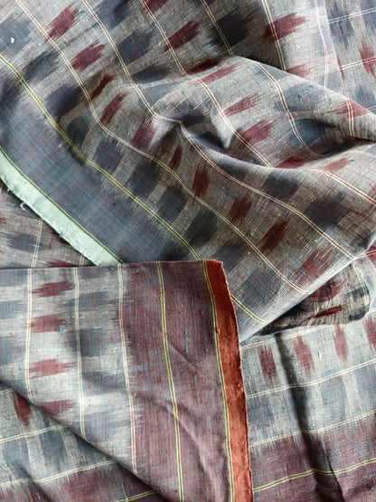 ORGANIC WEFT IKKATH  : SAPAN :INDIGO:MADDER:KORA