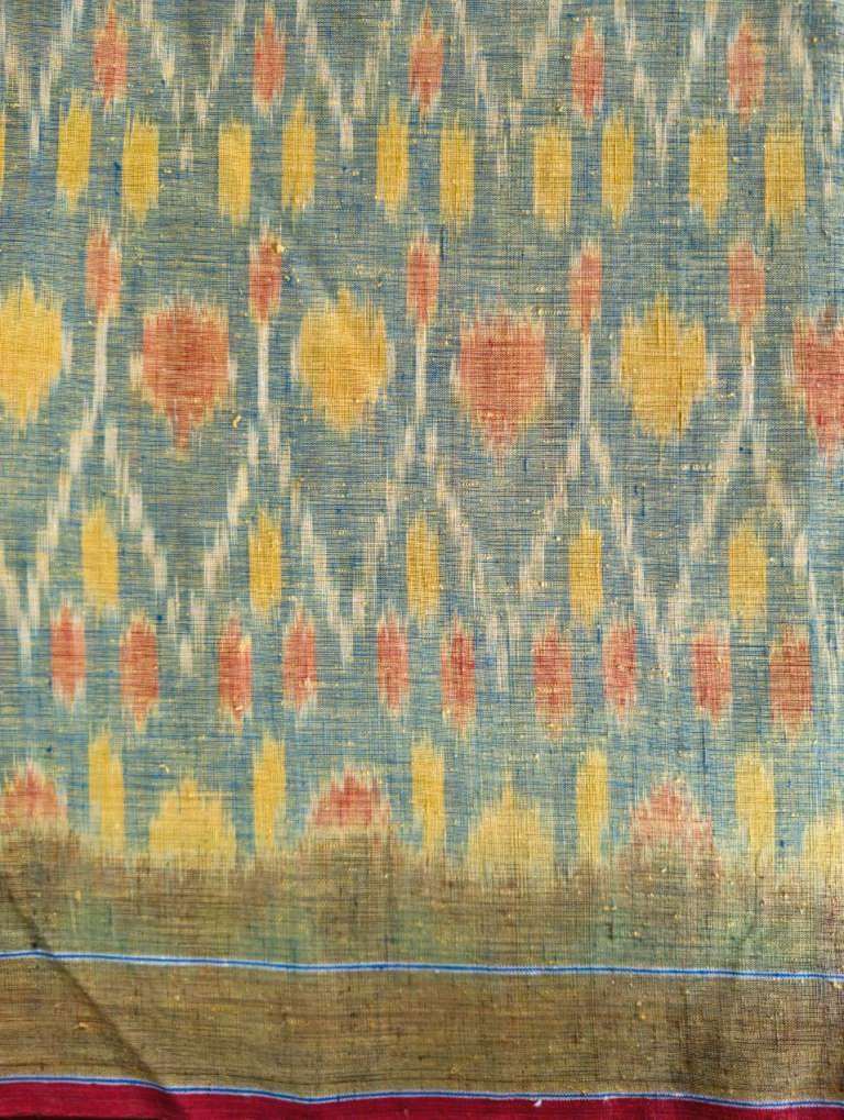 ORGANIC WEFT IKKATH  : ANAR:iNDIGO:MANJISTA:KORA