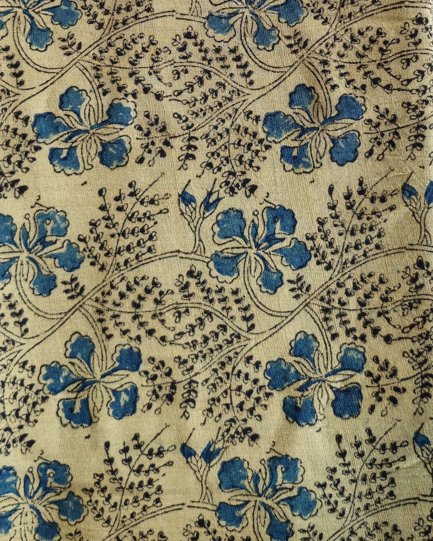 KALAMKARI : ANAR : INDIGO BLUE : BLACK