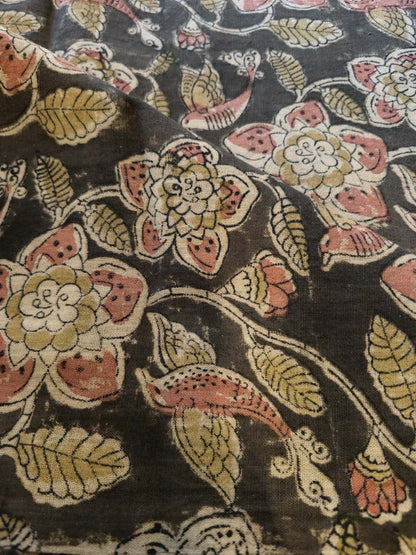 KALAMKARI : OLIVE:ANAR YELLOW :MANJISTA