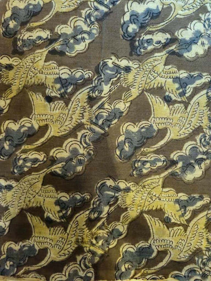 KALAMKARI : OLIVE:ANAR YELLOW
