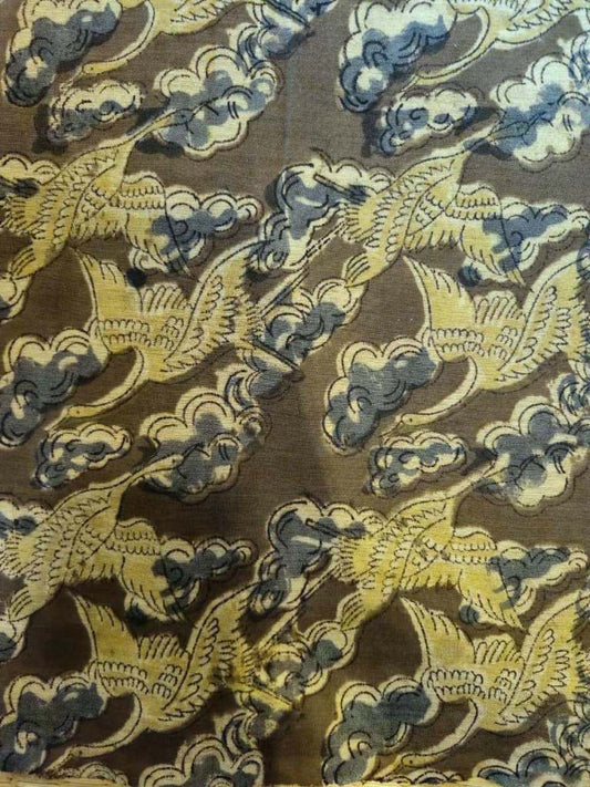 KALAMKARI : OLIVE:ANAR YELLOW