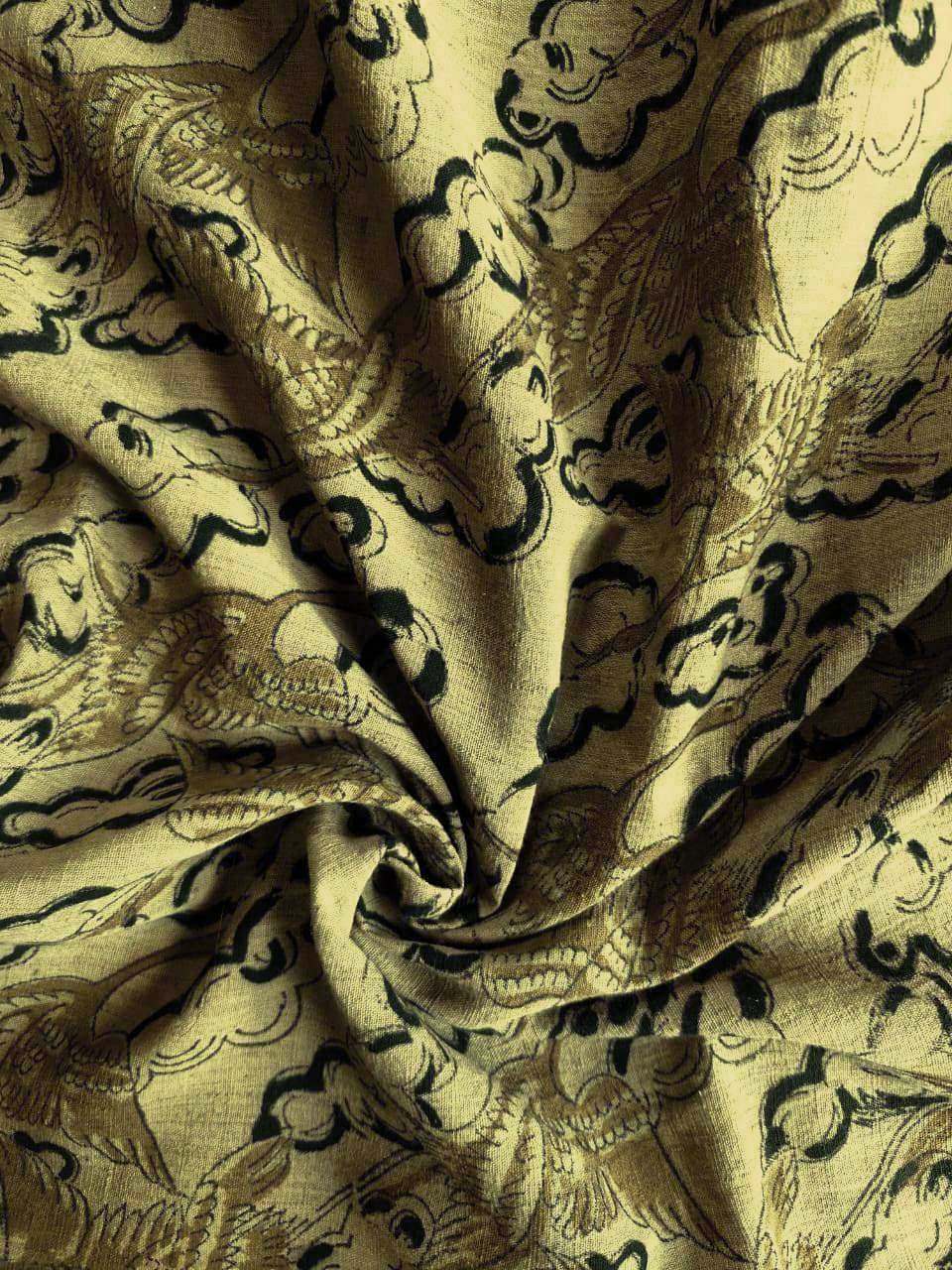 KALAMKARI :ANAR YELLOW:DARK BLACK
