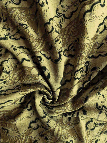 KALAMKARI :ANAR YELLOW:DARK BLACK