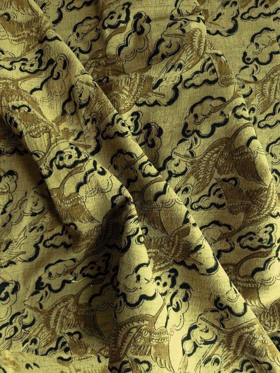 KALAMKARI :ANAR YELLOW:DARK BLACK
