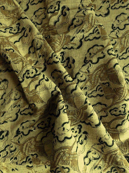 KALAMKARI :ANAR YELLOW:DARK BLACK