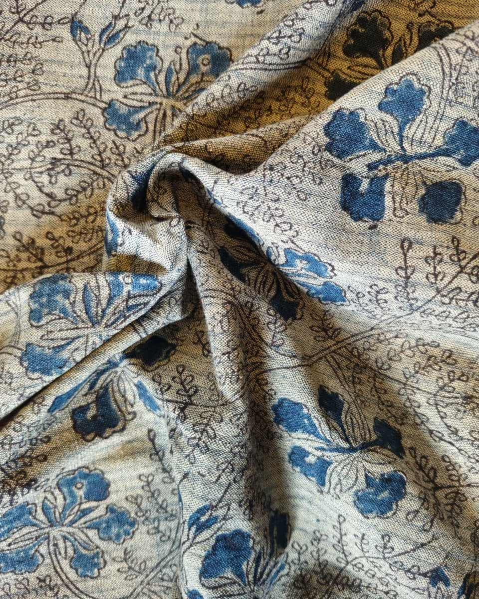 KALAMKARI :INDIGO BLUE :BLACK