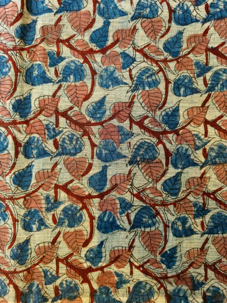 KALAMKARI :ALIZARIN RED:INDIGO BLUE:MANJISTA