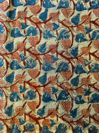 KALAMKARI :ALIZARIN RED:INDIGO BLUE:MANJISTA