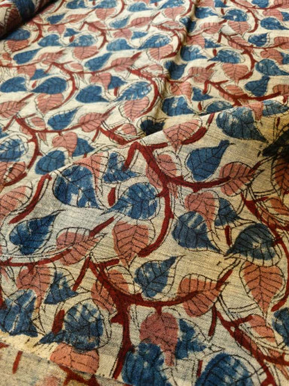 KALAMKARI :ALIZARIN RED:INDIGO BLUE:MANJISTA