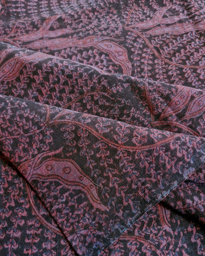 KALAMKARI ::INDIGO :BLACK: ALIZARIN RED:KATHA BROWN