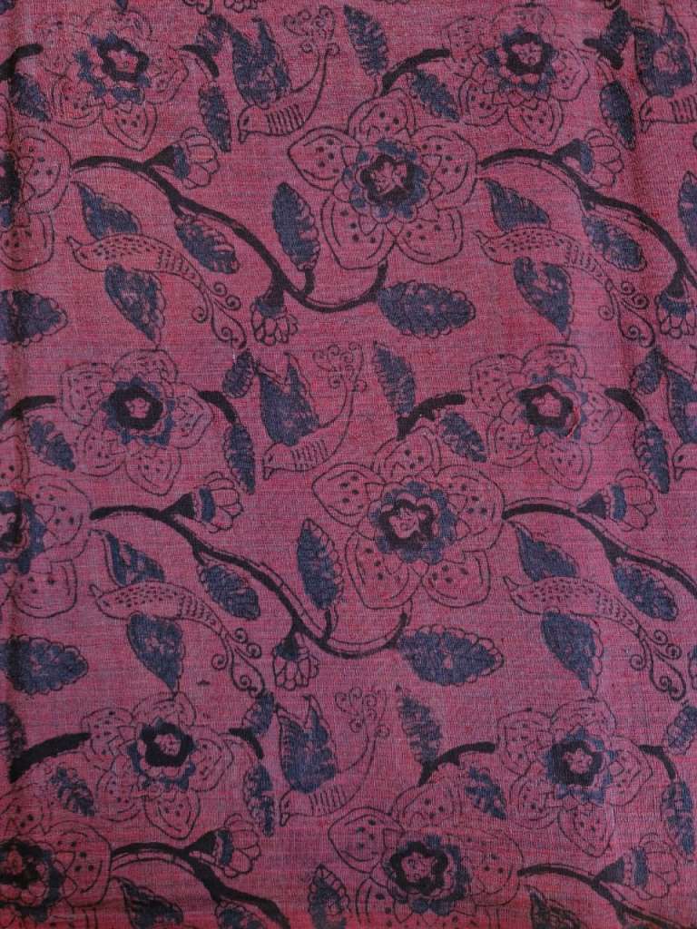 KALAMKARI :BLACK: ALIZARIN RED:INDIGO :
