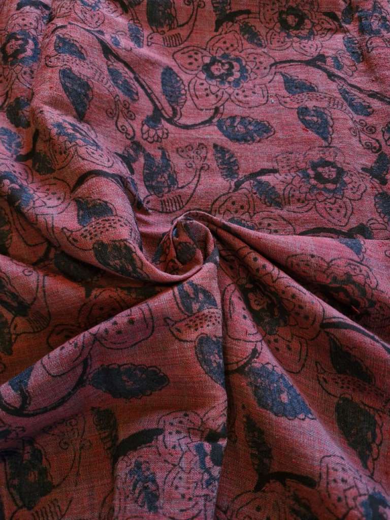 KALAMKARI :BLACK: ALIZARIN RED:INDIGO :