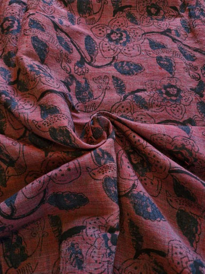 KALAMKARI :BLACK: ALIZARIN RED:INDIGO :