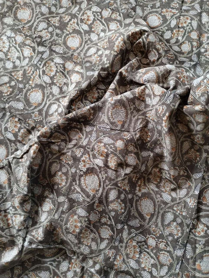 KALAMKARI: OLIVE GREEN :ANAR YELLOW