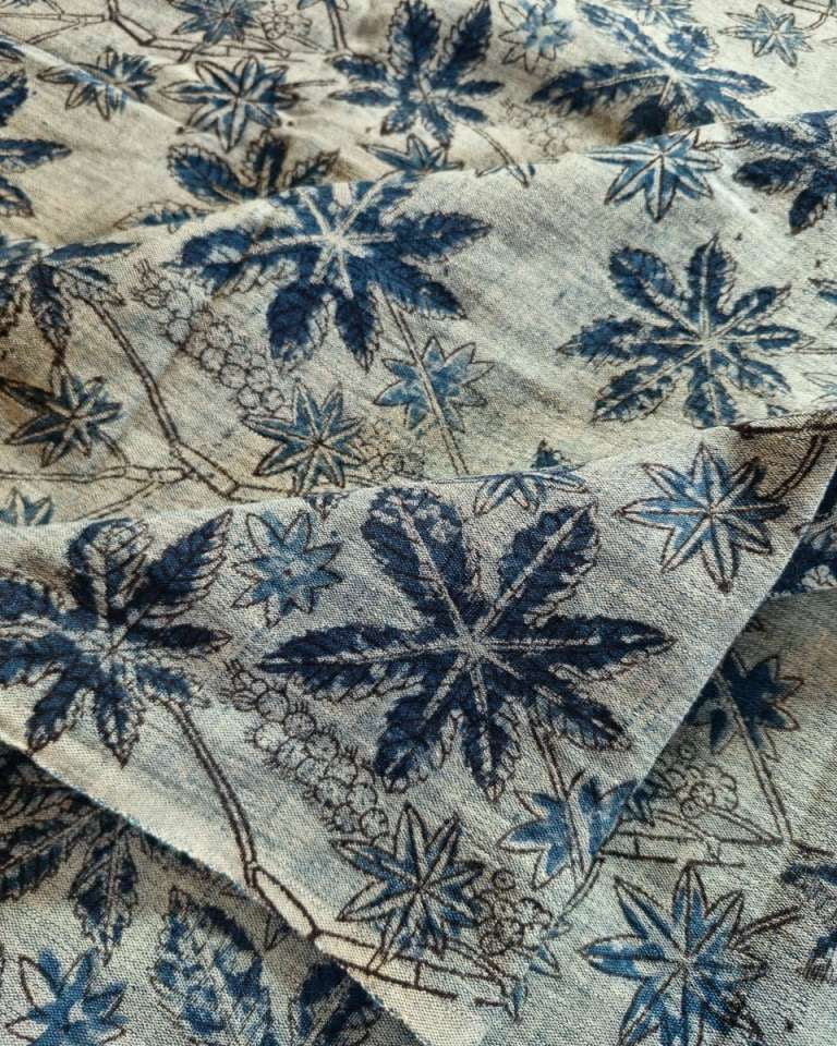 KALAMKARI :INDIGO:KORA