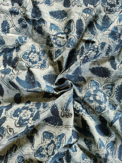KALAMKARI : INDIGO:BLACK