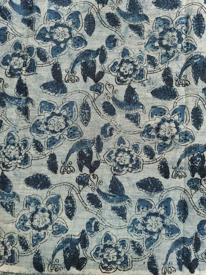KALAMKARI : INDIGO:BLACK
