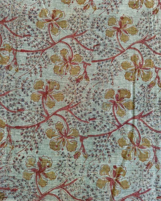 KALAMKARI :KATHA:MAHENDI GREEN:OLIVE GREEN:BLACK