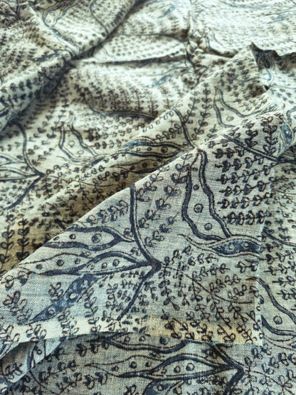 KALAMKARI :INDIGO BLUE : BLACK